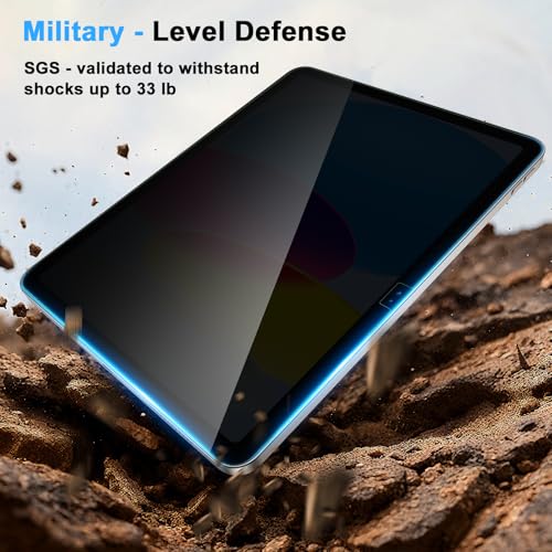 Privacy Screen Protector for iPad 11th A16 2025, Anti-Spy Tempered Glass Film for iPad 10th Generation 10.9 Inch 2022, Private Touch Sensitive HD Clarity Screen Protector for i Pad A16, 1 Pack - size: 1 Pack for iPad 11th Gen A16/iPad 10th Gen