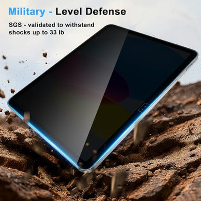 Privacy Screen Protector for iPad 11th A16 2025, Anti-Spy Tempered Glass Film for iPad 10th Generation 10.9 Inch 2022, Private Touch Sensitive HD Clarity Screen Protector for i Pad A16, 1 Pack - size: 1 Pack for iPad 11th Gen A16/iPad 10th Gen