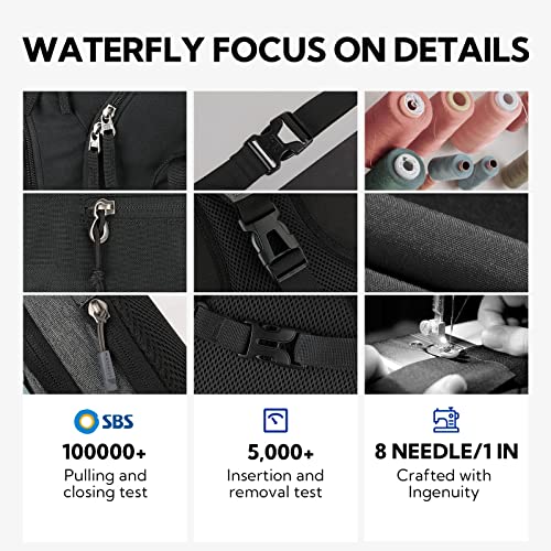 WATERFLY Crossbody Sling Backpack Sling Bag Travel Hiking Chest Bag Daypack | Small Hiking bag,Multi-compartment storage,Water-resistant,Breathable back pad,Reversible adjustable shoulder strap - color: Red