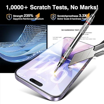 EZ-GLAZ-4+2 Pack for iPhone 17 Screen Protector (6.3") HD Clear - size: iPhone 17