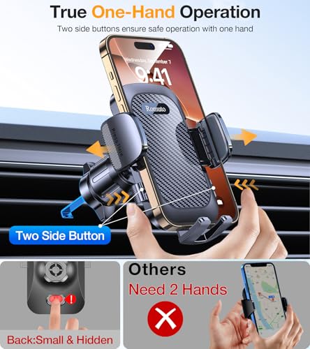 Romuto Phone Holders for Your Car Phone Holder Mount【90+LBS Suction Cup】 - color: Dark Black