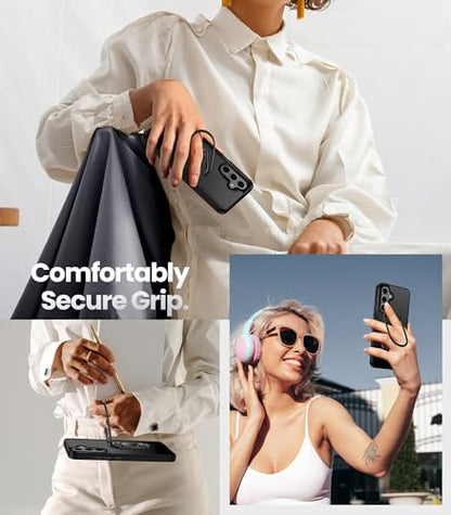 Shields Up for Samsung Galaxy S24 Case with Stand, Galaxy S24 Case with Double Ring Holder [Adjustable & Foldable] Protective Translucent Matte Cover - Frosted Black - color: Frosted Black, size: Galaxy S24