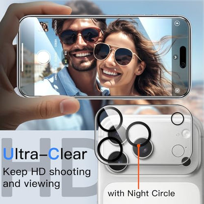 JETech Privacy Screen Protector for iPhone 17 Pro, 2+2 Pack - size: iPhone 17 Pro