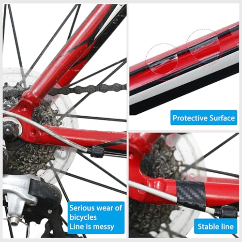 Outus 3 Pieces Bicycle Chainstay Protector - color: 2 Clear + 1 Black