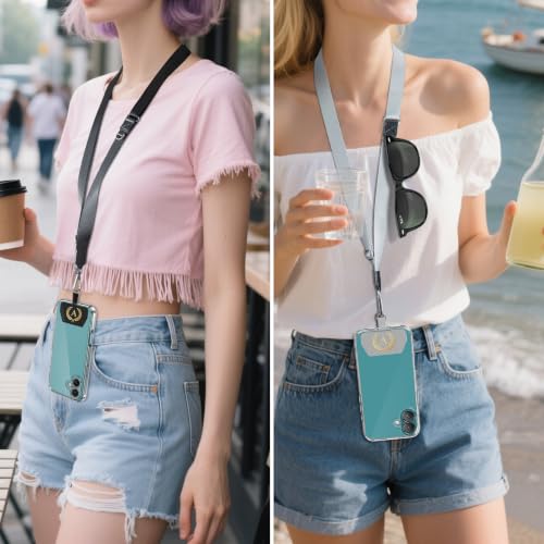 2 Pack Phone Lanyard Adjustable Crossbody Strap Initial A Patch - style: Lanyard letter sign A