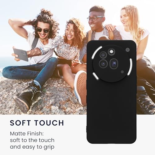 kwmobile Case Compatible with Nothing Phone 3a Pro Case - Protective Slim TPU Phone Cover - Soft Matte Finish - Black Matte