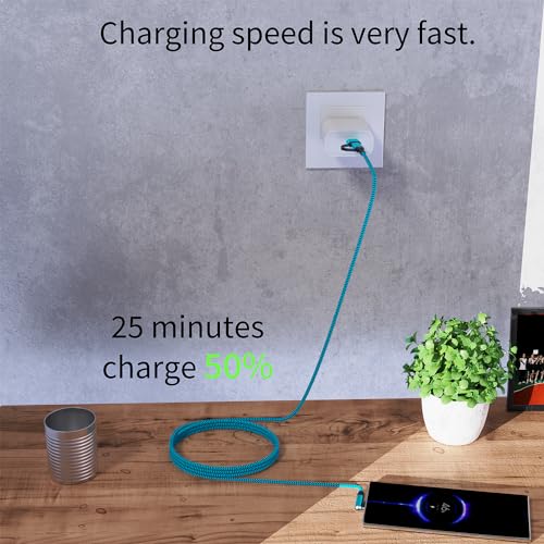 QQLIKE USB-C Cable,60W 90° Angle Cord [3-Pack,6FT] 2in1 USB A/C to USB-C