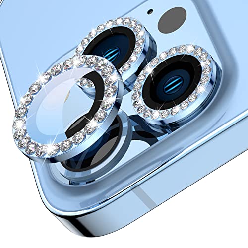 Tensea Bling Camera Lens Protector for iPhone 13 Pro/iPhone 13 Pro Max - color: Sierra Blue Diamond