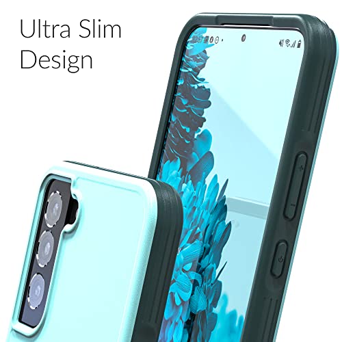 Crave for Galaxy S22 Plus Case, Shockproof Protection Dual Layer Case for Samsung Galaxy S22 Plus (6.6 inch) - Aqua - color: Aqua