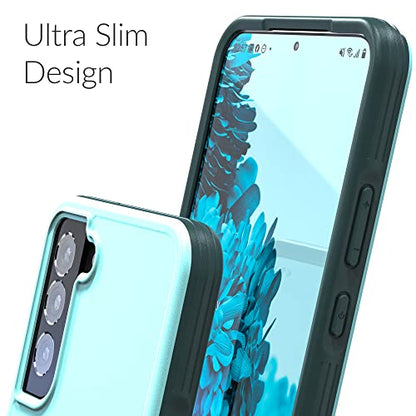 Crave for Galaxy S22 Plus Case, Shockproof Protection Dual Layer Case for Samsung Galaxy S22 Plus (6.6 inch) - Aqua - color: Aqua