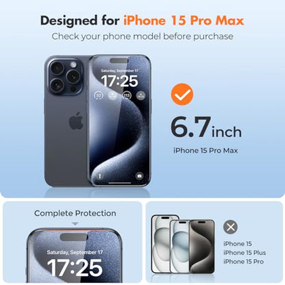 UNBREAKcable 4-Pack iPhone 15 Pro Max Screen Protector, 9H Hardness | 9H tempered glass | 99.99% HD clarity | Double Shatterproof|alignment frame easy install | case-friendly - size: iPhone 15 Pro Max
