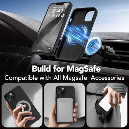 GONEZ Magnetic for iPhone 13/14 Case, Silicone Cover Black - color: Black, size: Iphone 13 /Iphone 14