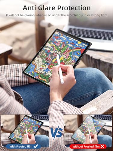 2 Pack Paperfeel Screen Protector for Samsung galaxy Tab S10 Plus/S9 Plus/S9 FE Plus/S7 FE 5g/S8+ (12.4 Inch),Matte PET Film for Drawing, Anti-glare,Write and Draw Like on Paper,Touch Sensitive - size: S10+/S9+/S9FE+ [12.4 inch]