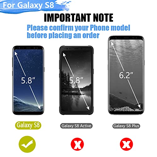 Battery Case for Samsung Galaxy S8, 5000mAh Rechargeable Extended Battery Charging Case with Kickstand Black
