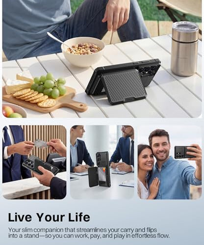 GolbinBox for Samsung Galaxy S26 Ultra Case with Wallet & Lock, Ink Black | Card Holder, Slide Camera Cover, Built-in Safety Lock & RFID Protection, Holds 4~5 Cards or Cash, S26 Ultra Wallet Case 6.9'' - color: 1-Ink Black
