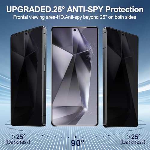 3 Pack Privacy Screen Protector for Samsung Galaxy s24 ultra - color: Black Samsung Galaxy S24 Ultra