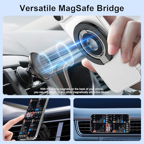 Magnetic Phone Ring Holder for Samsung Galaxy S26 S25 Ultra S25 S24 FE S24 - color: black