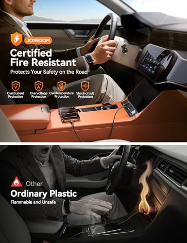 JOYROOM 2-Pack 125W USB C Car Charger, Flush Fit Cigarette Lighter Charger