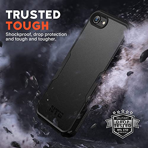 NTG Shockproof Designed for iPhone SE 2022 Case/iPhone SE 2020 Case, Heavy-Duty Tough Rugged Lightweight Slim Protective Case for iPhone SE/8/7-Black | Shockproof - color: Black