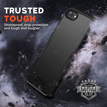 NTG Shockproof Designed for iPhone SE 2022 Case/iPhone SE 2020 Case, Heavy-Duty Tough Rugged Lightweight Slim Protective Case for iPhone SE/8/7-Black | Shockproof - color: Black