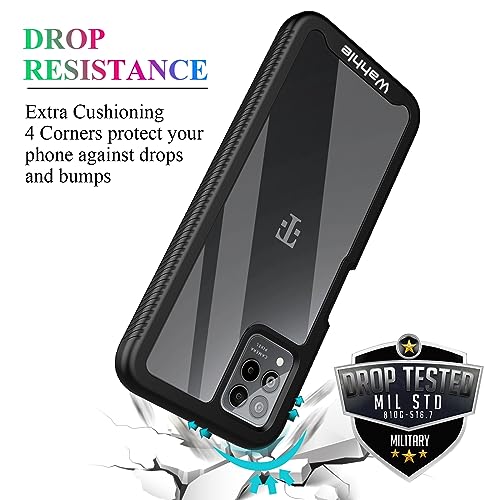 Compatible with T-Mobile Revvl 6 Pro 5G Case, Built in Screen Protector Full Body Shockproof Slim Fit Bumper Protective Phone Cover for T-Mobile Revvl 6X Pro 5G Men Women-Black/Clear - size: T-Mobile Revvl 6 Pro