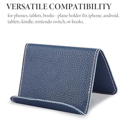 Airplane Travel Essentials for Flying Flex Flap Cell Phone Holder & Flexible Tablet Stand for Desk, Bed, Treadmill, Home & in-Flight Airplane Travel Accessories(1-Lichee Blue) - color: 1-Lichee Blue