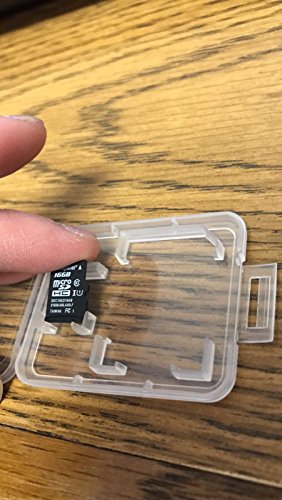 eTECH Collection 25 Pack of Clear Plastic SD/SDHC/SDXC/MicroSD/MicroSDHC/MicroSDXC Memory Card Case Holder for SanDisk/Kingston/Transcend/Samsung (Case Only, Memory Card Not Included) - color: 25Pack