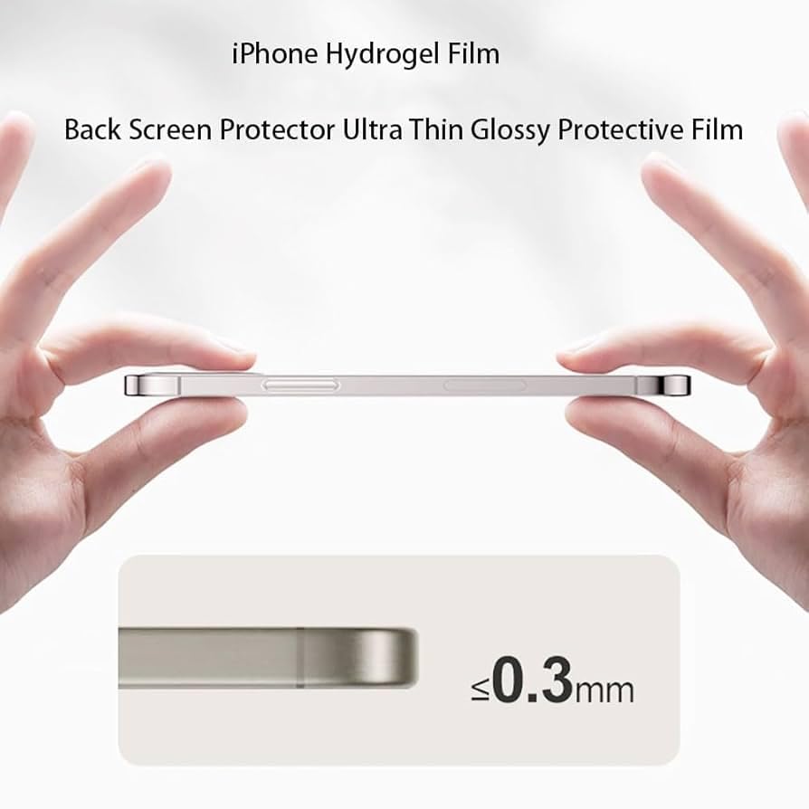 Back Screen Protector for iPhone 17 Pro 2025,Ultra Thin Glossy Scratch-Resistant Protective Film-2 Packs/High Transparency