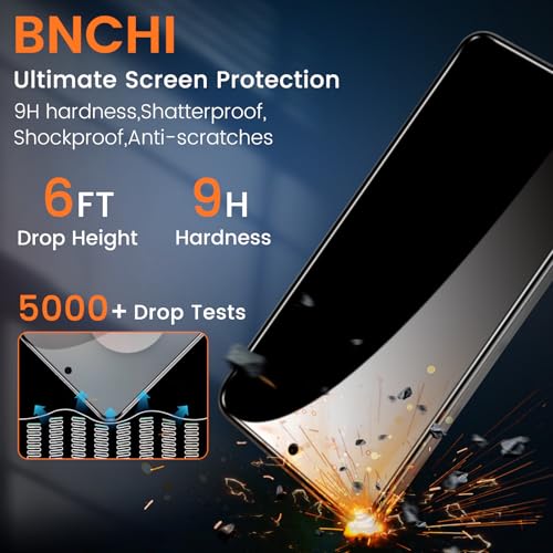 3+3 Pack for Samsung Galaxy S25 FE 5G Privacy Screen Protector with Camera Lens Protector, Anti-Spy Tempered Glass Film, 9H Hardness, Anti-Scratch, Touch Sensitive - size: Galaxy S25 FE