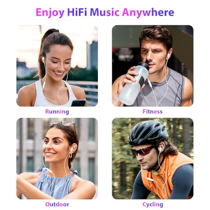 APETOO 3.5mm Wired Earbuds Sport in-Ear Headphones Mute Mic Stereo Bass - color: White-Silver