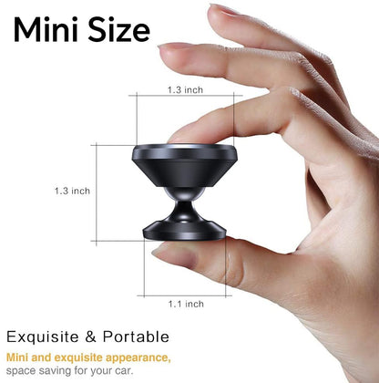 【2-Pack】Magnetic Phone Holder for Car Dash Strong Magnetic Car Phone Mount - color: Black