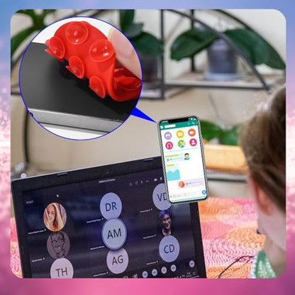 3PCS Vilbocr Silicone Suction Phone Case Mount,Double-Sided Heart Shaped Non Slip Suction Cup Phone Mount,Hands-Free Phone Accessories Holder for Selfies and Videos,Phone Stand Sticky for Cell Phone