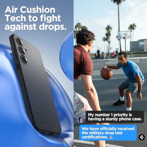 Spigen Liquid Air Designed for Galaxy A55 5G Case (2024) - Matte Black - size: Galaxy A55 5G
