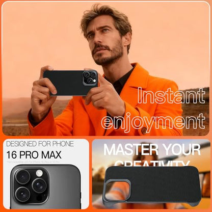 Phone Case Crafted for iPhone 16 Pro Max,Black - color: Black, size: iPhone 16 Pro Max