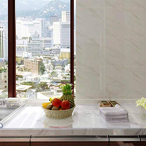 NECAUX Clear PVC Table Cover Protector 12 x 28 Inch 1.5mm Thick - color: Clear 1.5mm, size: 12" x 28"