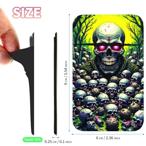 Phone Credit Card Holder Stick on, Cell Phone Pocket Self Adhesive Stretchy Stick on Wallet ID Credit Card Case Pouch Sleeve with Flap for All Smartphones, Forest Skull - color: Forest Skull