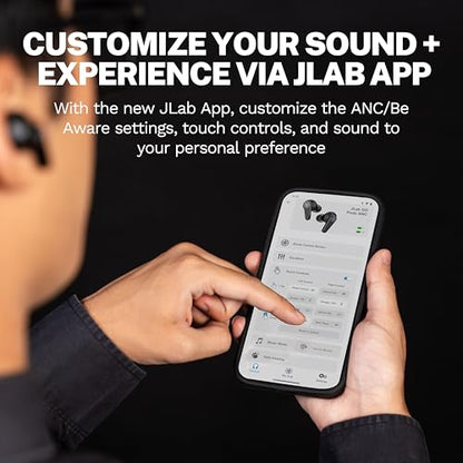 JLab Go Pods ANC, True Wireless Earbuds, Active Noise Cancelling, Bluetooth, Black - color: Black