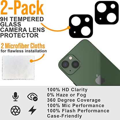 Scooch® Tempered Glass Multipack for iPhone 13, 3 Screen Protectors and 2 Camera Lens Protectors, Premium 9H Tempered Glass, Anti-Scratch, Anti-Fingerprint, Impact Resistant - size: iPhone 13