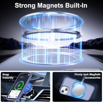 Magnetic for iPhone 15 Plus Case with Ring Stand, Sierra Blue - color: Sierra Blue, size: Iphone 15 Plus 6.7 inches