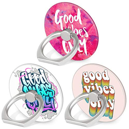 Bonoma Phone Ring Holder, 3 Pack Good Vibes Only - color: Good Vibes Only