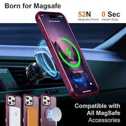Stand case for iPhone 16 Pro case-Wine Red