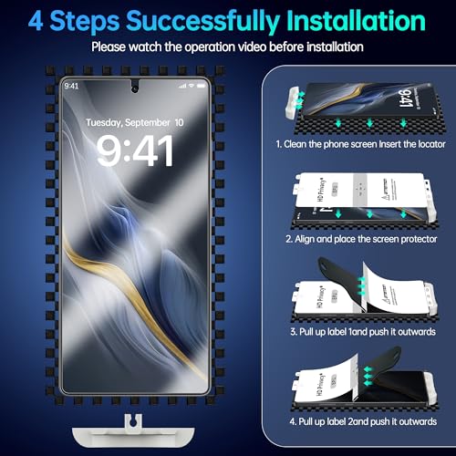 3 Pack for Samsung Galaxy S24 Privacy Screen Protector 100% Fingerprint Unlock Compatible, Anti-Spy Flexible EPU Protective Film, Case Friendly, Scratch-Resistant, Sensitive Touch - size: Samsung Galaxy S24