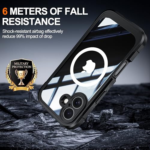 Magnetic Privacy Screen Case for iPhone 17 with Full Body Protection - color: Black, size: iPhone 17