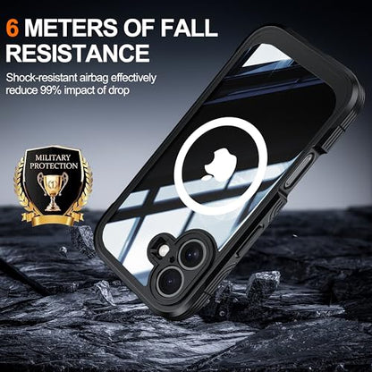 Magnetic Privacy Screen Case for iPhone 17 with Full Body Protection - color: Black, size: iPhone 17