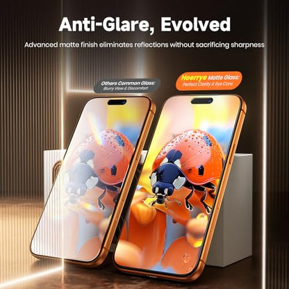 Hoerrye Matte Privacy Screen Protector for iPhone 17 Pro Max - 24° Anti Spy
