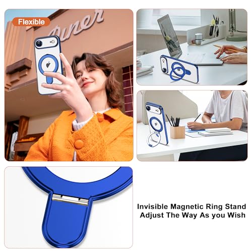 Plating Clear Case for iPhone 17 Air with Stand 6.3", Blue - color: Blue, size: Iphone 17 Air
