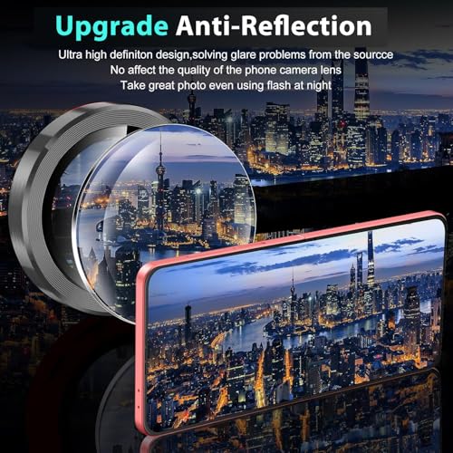 2-Pack Camera Lens Protectors for Galaxy Z Flip7, Scratch-Resistant HD Clarity Ultra-Thin Tempered Glass Camera Cover with Aluminum Edging,Individual Metal Lens Cover, Black - color: Black