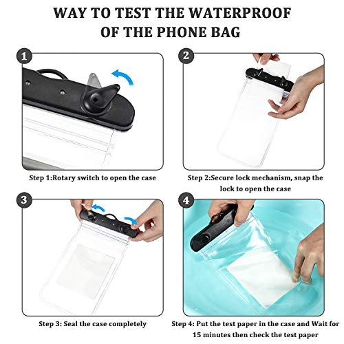 Frienda 12 Pcs Waterproof Phone Pouch Bulk, with Lanyard, Multi-Color | Universal Waterproof Phone Case, Clear Cellphone Dry Bag, Double Seal, up to 6.9 Inch, for Beach Swimming Snorkeling
