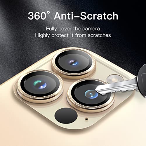 JETech Camera Lens Protector for iPhone 14 Pro/14 Pro Max, Gold, 1 Set - color: Gold