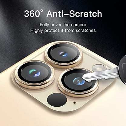 JETech Camera Lens Protector for iPhone 14 Pro/14 Pro Max, Gold, 1 Set - color: Gold